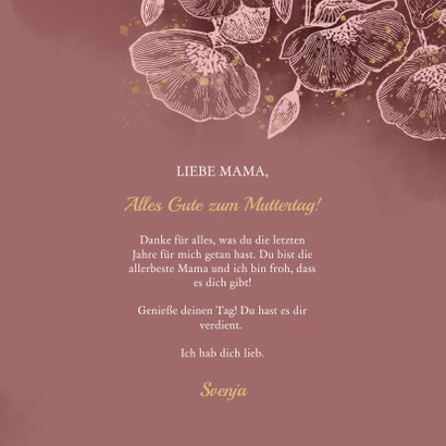 Grußkarte 'happy mothersday' mit Foto und Blumen 3