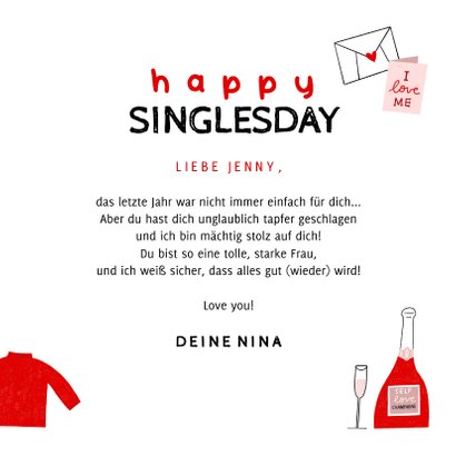 Grußkarte Happy Single Day 3