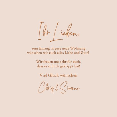 Grußkarte Haus 'Viel Glück zum Einzug'  3