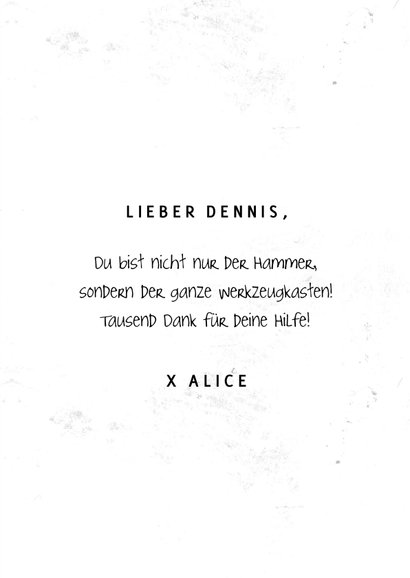 Grußkarte Heimwerker Hilfe 3