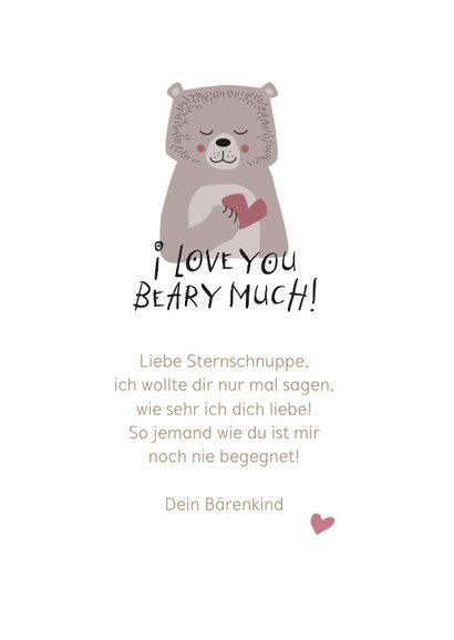 Grußkarte 'I love you beary much' 3