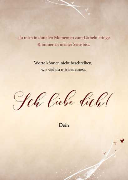 Grußkarte 'Ich liebe dich' mit Herzfoto innen 3