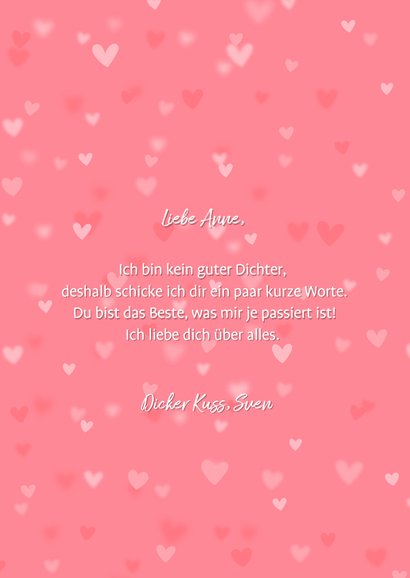 Grußkarte 'love you' mit zwei Fotos und Herzen 3