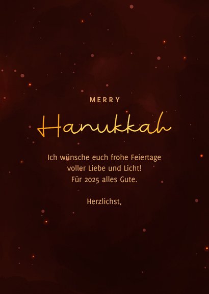 Grußkarte mit Rentier zu Hanukkah und Weihnachten 3