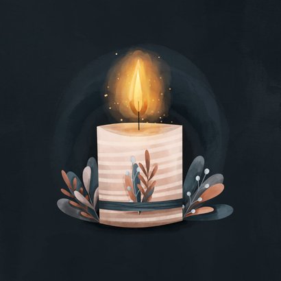 Grußkarte Neujahr Lichtblick Kerzenflamme 2