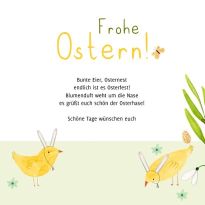 Grußkarte Osterhase in Eierschale Send a Smile