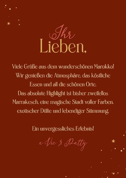 Grußkarte Reise durch Marokko 3