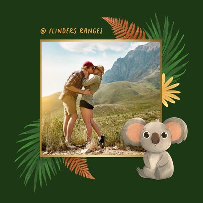 Grußkarte Rundreise Australien Koala & Fotos 2