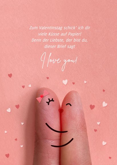 Grußkarte Valentinstag Küsse 2