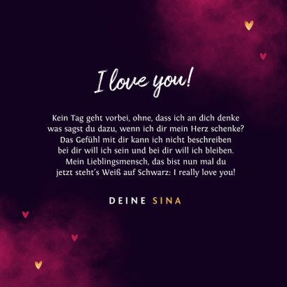Grußkarte Valentinstag 'True love' 3