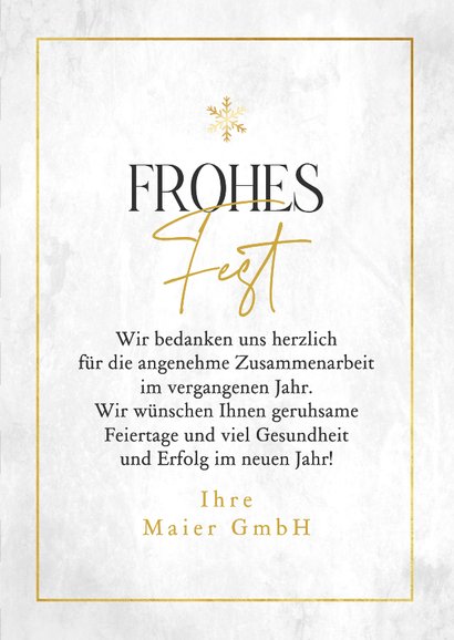 Grußkarte Weihnachten geschäftlich Karos schwarz-weiß 3
