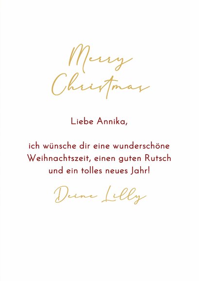 Grußkarte Weihnachten 'Ho Ho Ho' rote Lichtpunkte 3