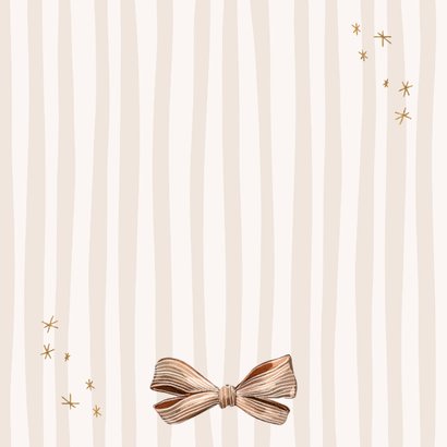 Grußkarte Weihnachten rundes Foto mit beider Schleife Rückseite