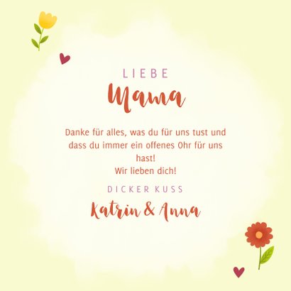 Grußkarte Wir sagen Danke mit Blumen 3