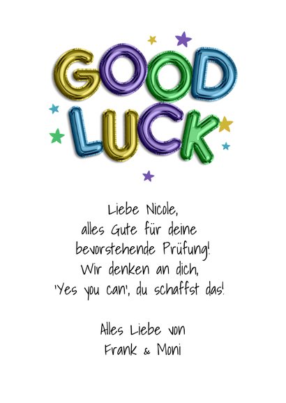 Grußkarte 'Yes you can' bunte Luftballons 3