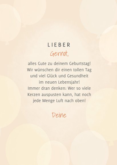 Grußkarte zum Geburtstag bunte Luftballons 3