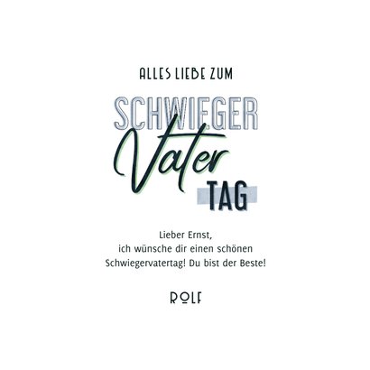 Grußkarte zum 'Schwiegervater-Tag' 3