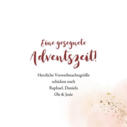 Grußkarte zur Adventszeit mit Adventskranz 3