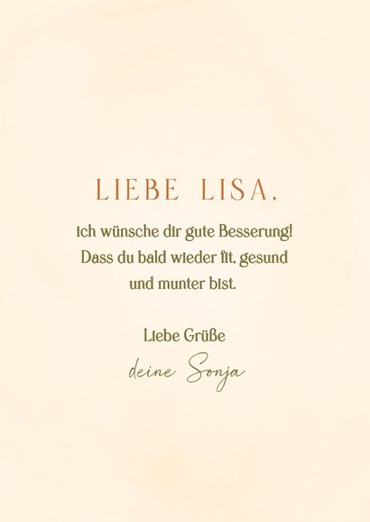 Gute Besserung Grußkarte Sonnenblume Topfpflanze 3