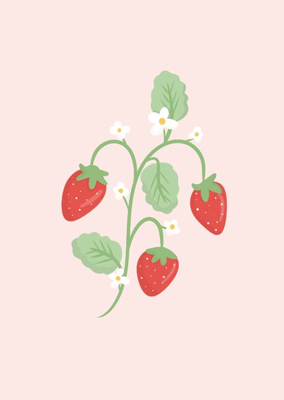 Gute-Besserung-Karte Erdbeeren 'Get well berry soon' 2