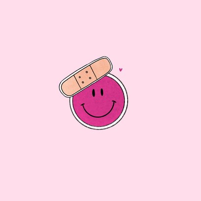 Gute Besserung Karte Smileys mit Pflaster 2
