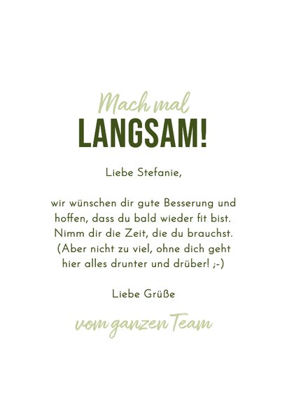Gute Besserungskarte Faultier 'Hang in there!' 3