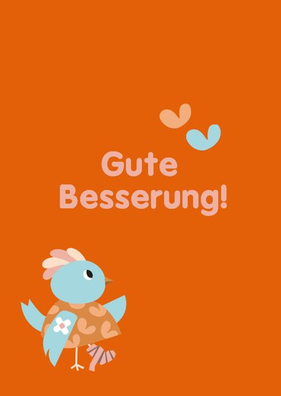 Gute Besserungskarte Huhn 2