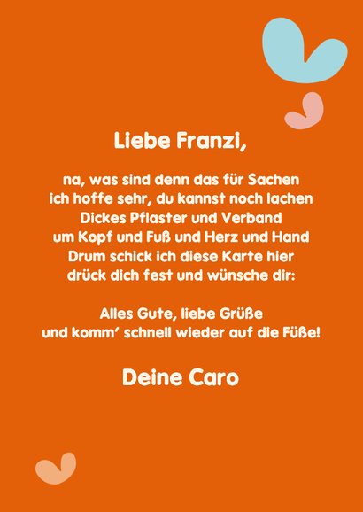 Gute Besserungskarte Huhn 3