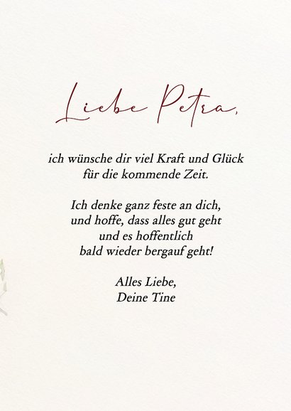 Gute Besserungskarte 'Ich denk an dich' Blumenstrauß 3