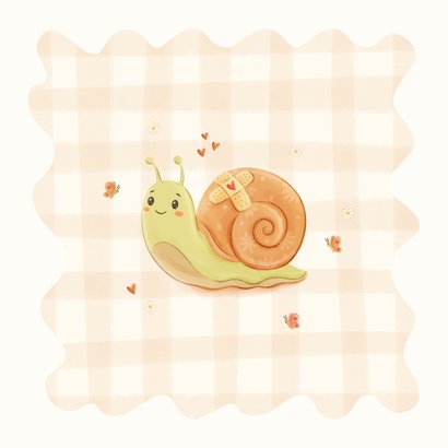 Gute Besserungskarte Schnecke 'take your time' 2