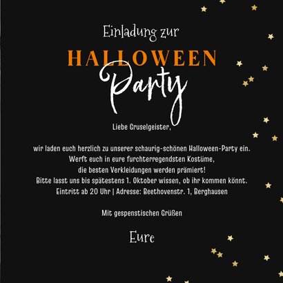 Halloween Einladungskarte großer Kürbis 3