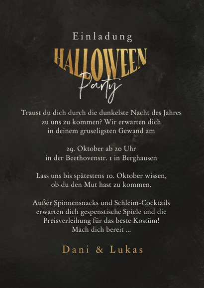 Halloween Party Einladung Grusel-Totenkopf 3