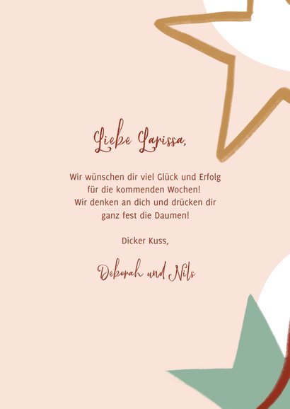 Hippe Grußkarte mit Sternen 3