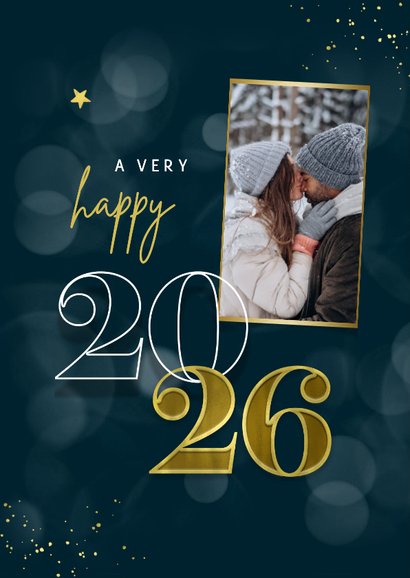 Hippe Neujahrskarte 2026 kleine Fotos 2