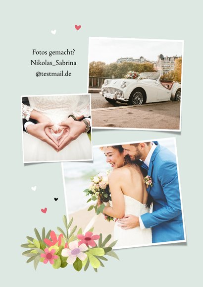 Hochzeit Dankeskarte Vintage Cabrio Oldtimer 2