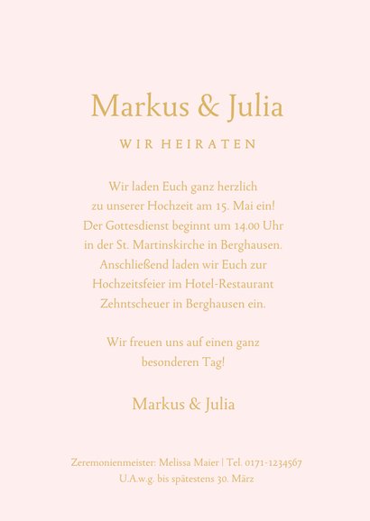 Hochzeitseinladung Goldornamente 3