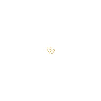 Hochzeitseinladung Goldschrift & Herz Rückseite
