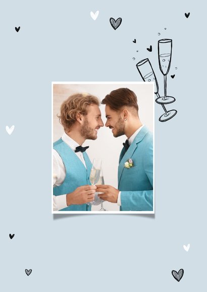 Hochzeitseinladung 'Mr. right Mr. always right' 2