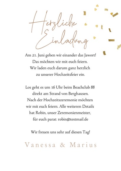 Hochzeitseinladung Paar mit Motorroller 3