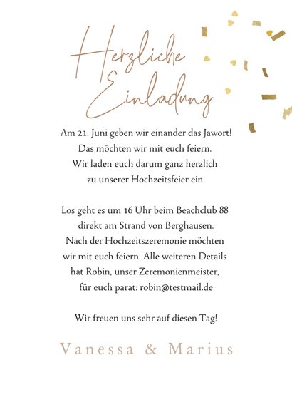 Hochzeitseinladung Paar mit Motorroller 3