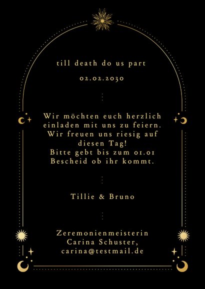 Hochzeitseinladung Tattoo Sonne Astrologie 3