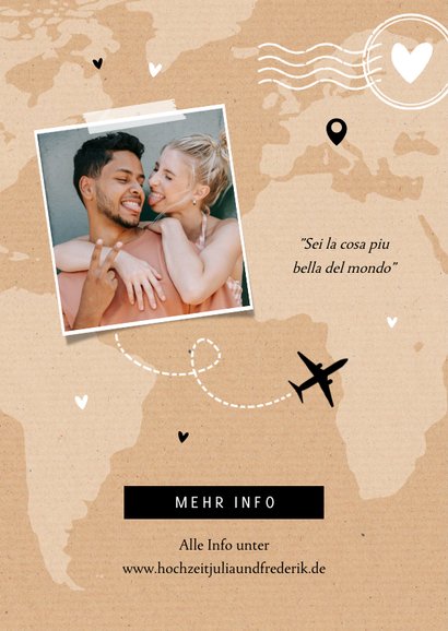 Hochzeitseinladung 'Wedding Passport' Kraftlook 2