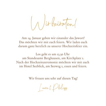 Hochzeitseinladung Winter Wedding Tannenzweige 3