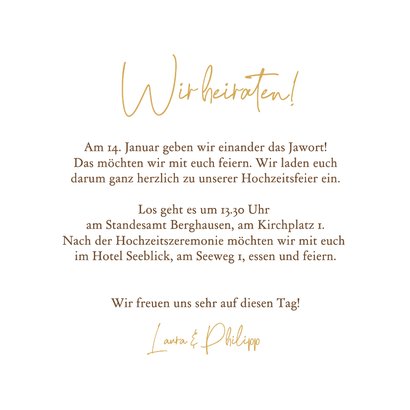 Hochzeitseinladung Winter Wedding Tannenzweige 3