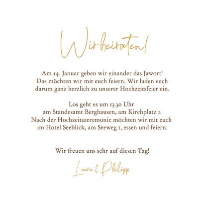 Hochzeitseinladung Winter Wedding Tannenzweige 3