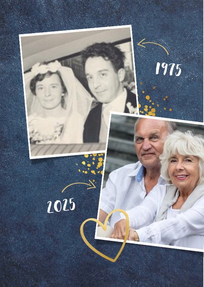 Hochzeitsjubiläum-Einladung Fotocollage 2