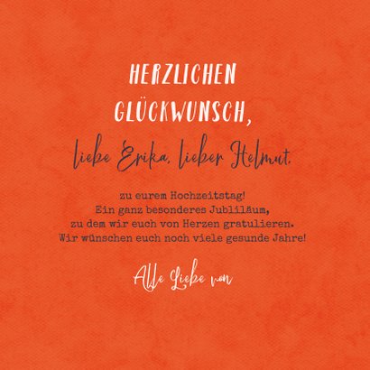 Hochzeitsjubiläum Glückwunsch Karte Blumen 3