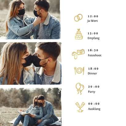 Hochzeitskarte Change-the-Date Foto Pinselstrich 2