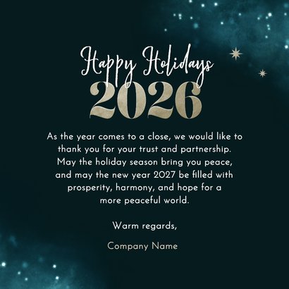 Internationale Weihnachtskarte Weltkugel blau mit Logo 3