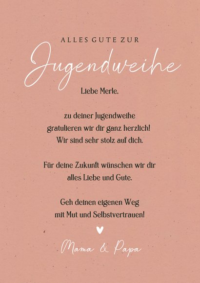 Jugendweihe Glückwunsch Karte mit Anemonen 3